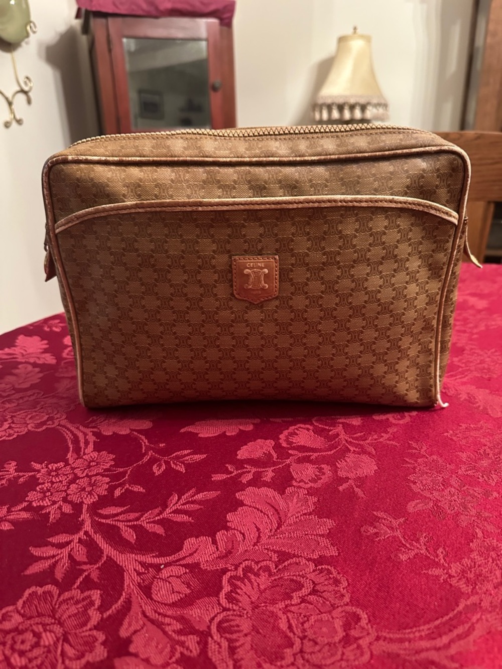 Celine Tan Macadam Zip Clutch